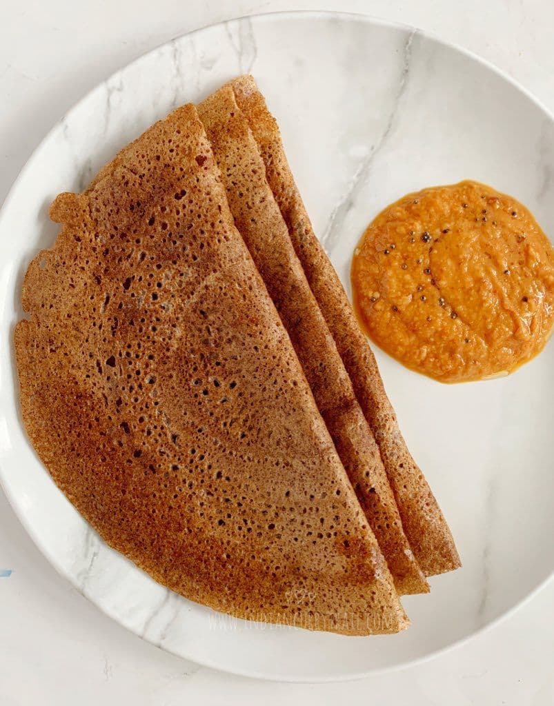 Ragi Dosa (Finger Millet Crepe)